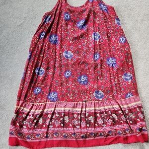 Womens Boho Floral Printed Dress Summer Sleeveless Adjustable Strap Beach - M